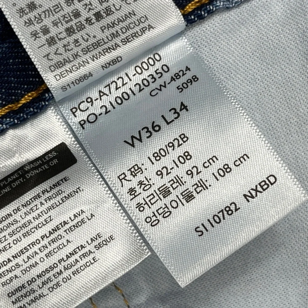Levis 565 Loose Straight Jeans Mens 36x34 Blue Medium Wash Denim Work Casual